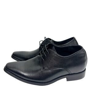 CALTO MEN'S BLACK PREMIUM LEATHER LACE UP DERBY OXFORDS SIZE US 10 NO BOX